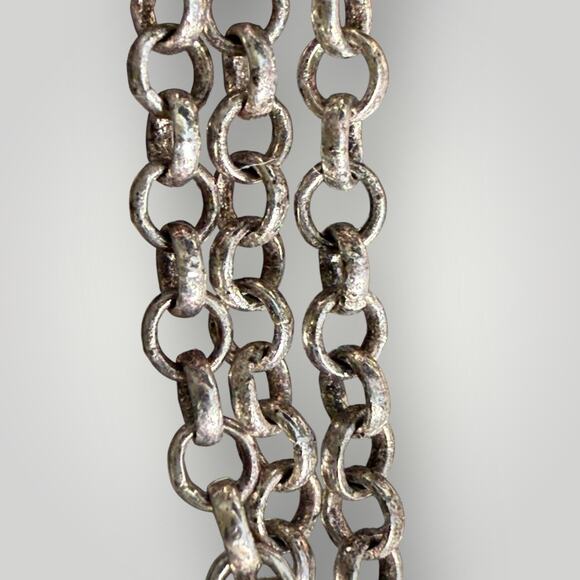 David Sigal Canada 925 Sterling Silver Multi-Chain Leopard Print Toggle Necklace - Picture 6 of 9
